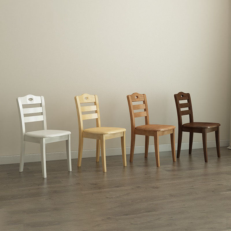 Modern Dining Chair Armless Chair with Wooden Legs for Kitchen