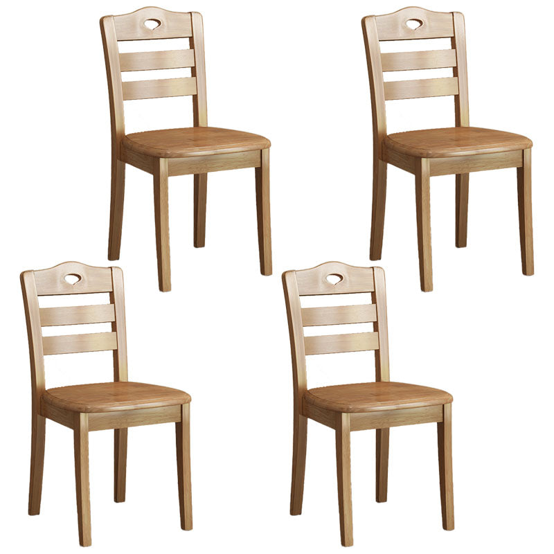 Modern Dining Chair Armless Chair with Wooden Legs for Kitchen