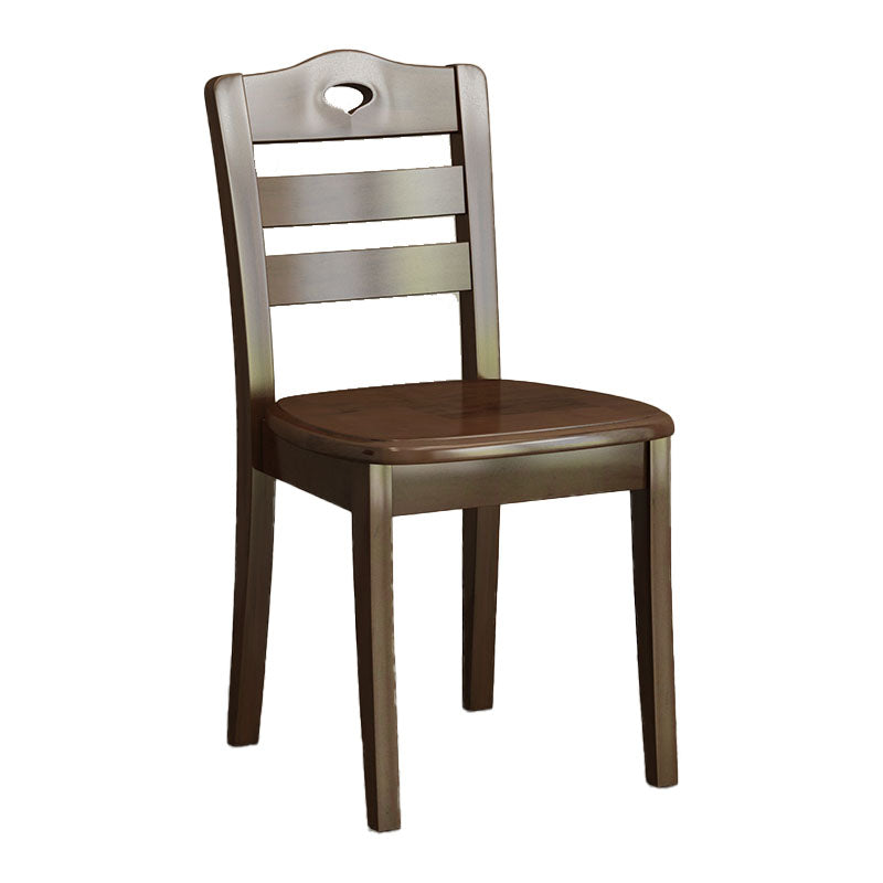 Modern Dining Chair Armless Chair with Wooden Legs for Kitchen