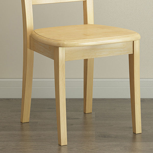 Modern Dining Chair Armless Chair with Wooden Legs for Kitchen