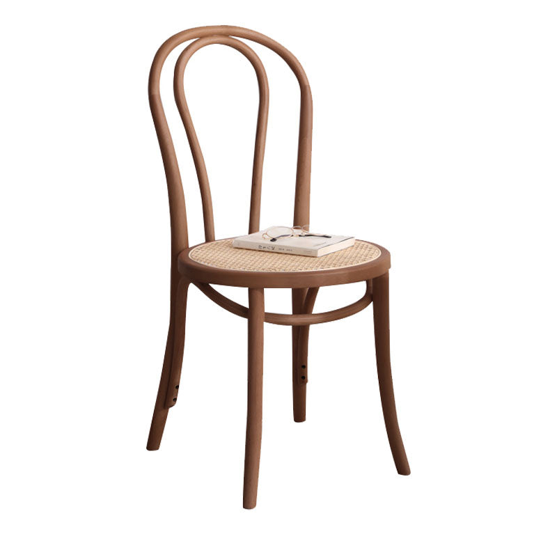 Modern Style Dining Chair Armless Chairs with Wooden Legs for Kitchen