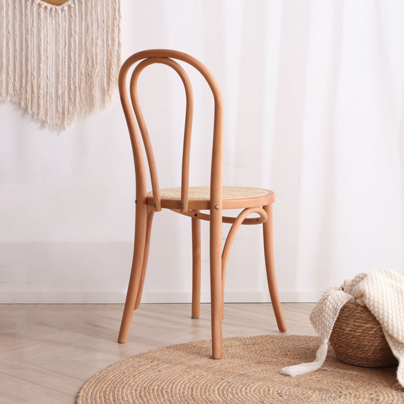 Modern Style Dining Chair Armless Chairs with Wooden Legs for Kitchen