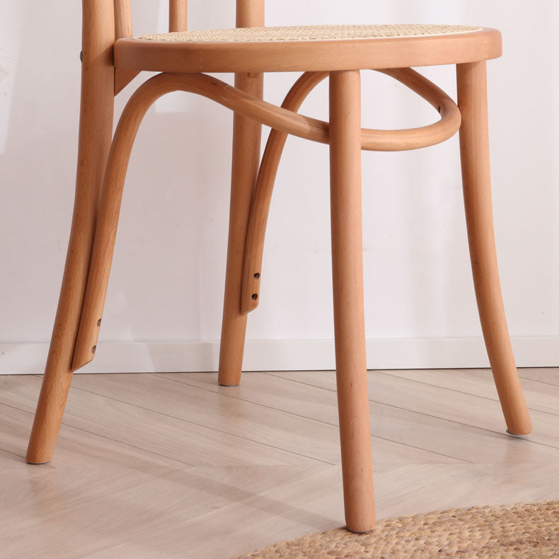 Modern Style Dining Chair Armless Chairs with Wooden Legs for Kitchen