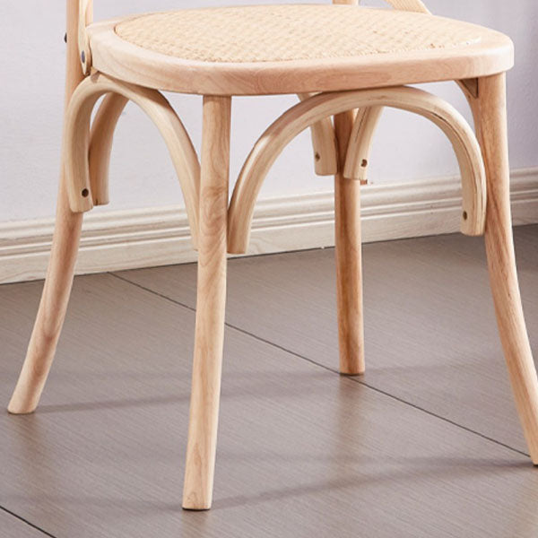 Cross Back Side Chair Traditional Wood Dining Kitchen Room Chair