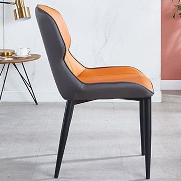 Contemporary Dining Chair Arm Chair with Metal Legs for Kitchen