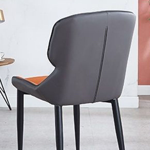 Contemporary Dining Chair Arm Chair with Metal Legs for Kitchen