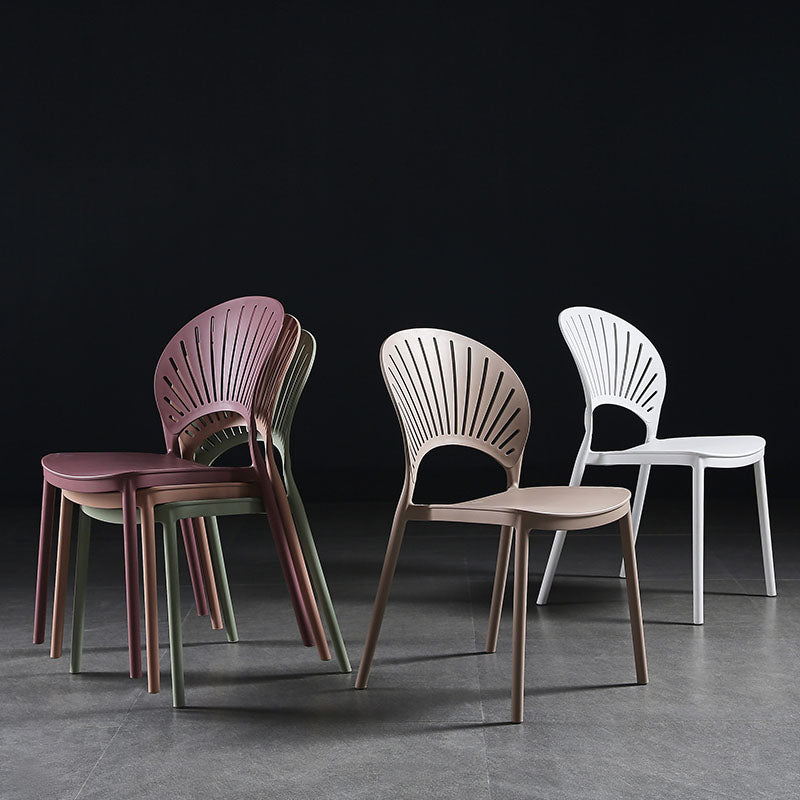 Scandinavian Open Back Side Chair Plastic Side Chair for Home