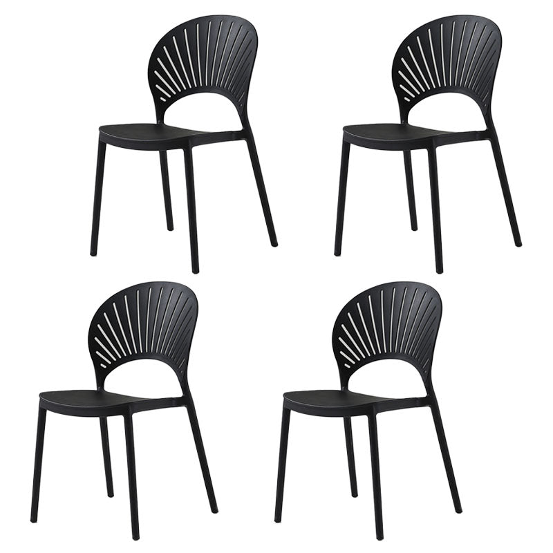 Scandinavian Open Back Side Chair Plastic Side Chair for Home