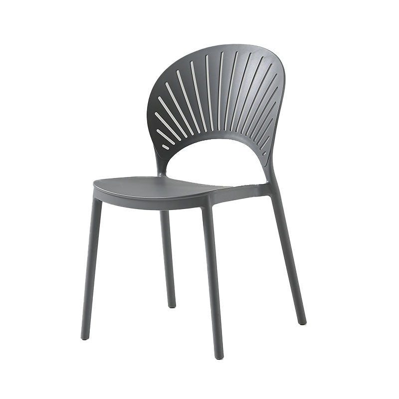 Scandinavian Open Back Side Chair Plastic Side Chair for Home