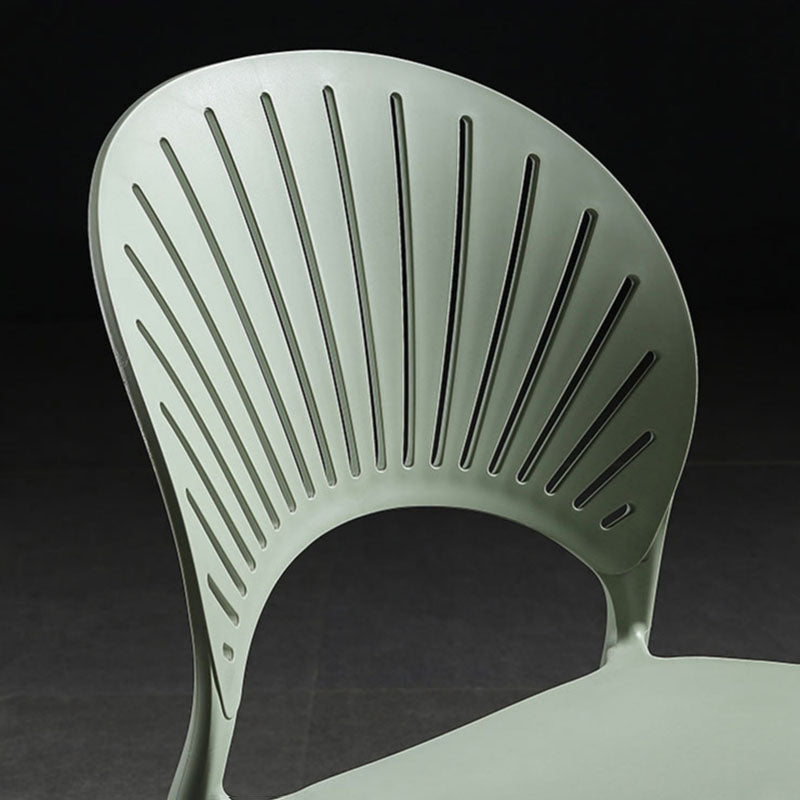 Scandinavian Open Back Side Chair Plastic Side Chair for Home