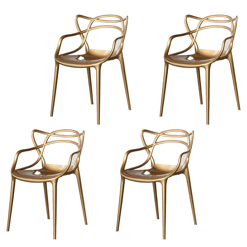 Scandinavian Style Open Back Side Chair for Home Plastic Side Chair
