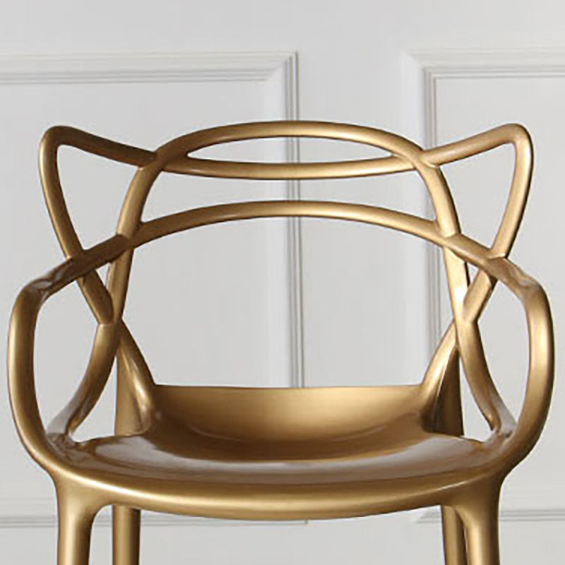 Scandinavian Style Open Back Side Chair for Home Plastic Side Chair