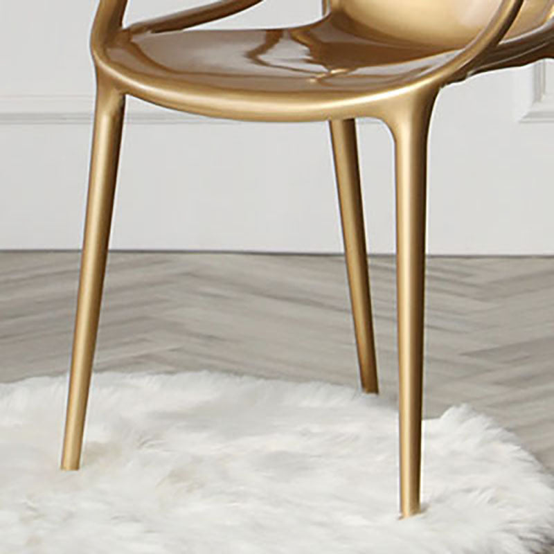 Scandinavian Style Open Back Side Chair for Home Plastic Side Chair