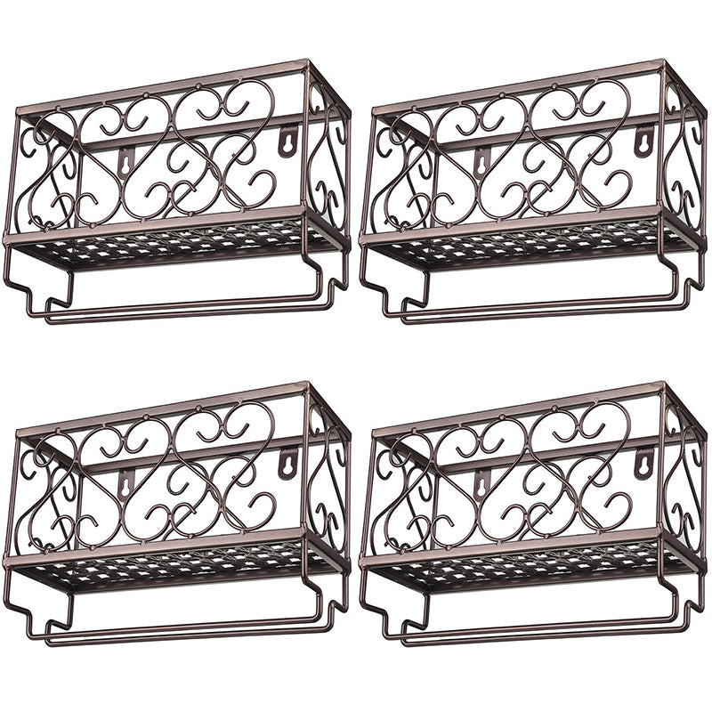 Metal Wall Mounted Wine Glass Stemware Rack Holder Industrial Wine Holder