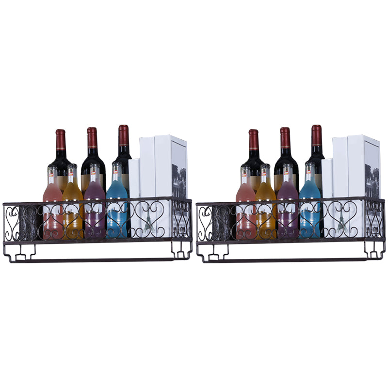 Metal Wall Mounted Wine Glass Stemware Rack Holder Industrial Wine Holder