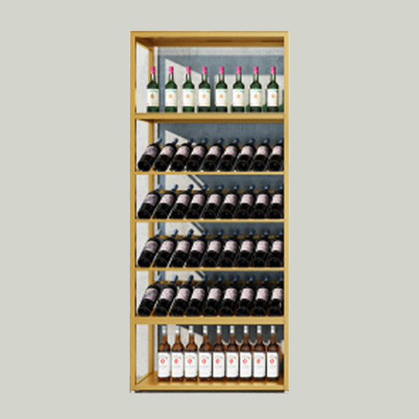 Modern Floor Wine Bottle & Glass Rack Metal Wine Rack with Shelf