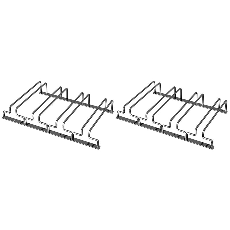 Contemporary Metal Wine Glass Rack Hanging Glass & Stemware Holder in Black