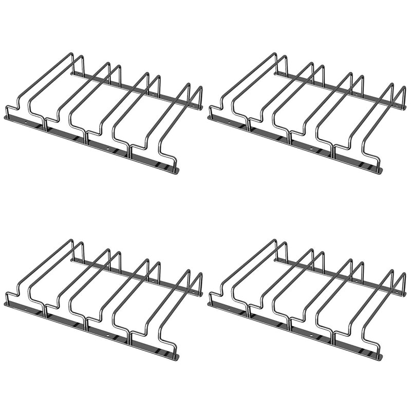 Contemporary Metal Wine Glass Rack Hanging Glass & Stemware Holder in Black