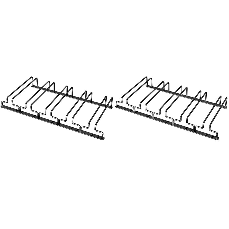 Contemporary Metal Wine Glass Rack Hanging Glass & Stemware Holder in Black