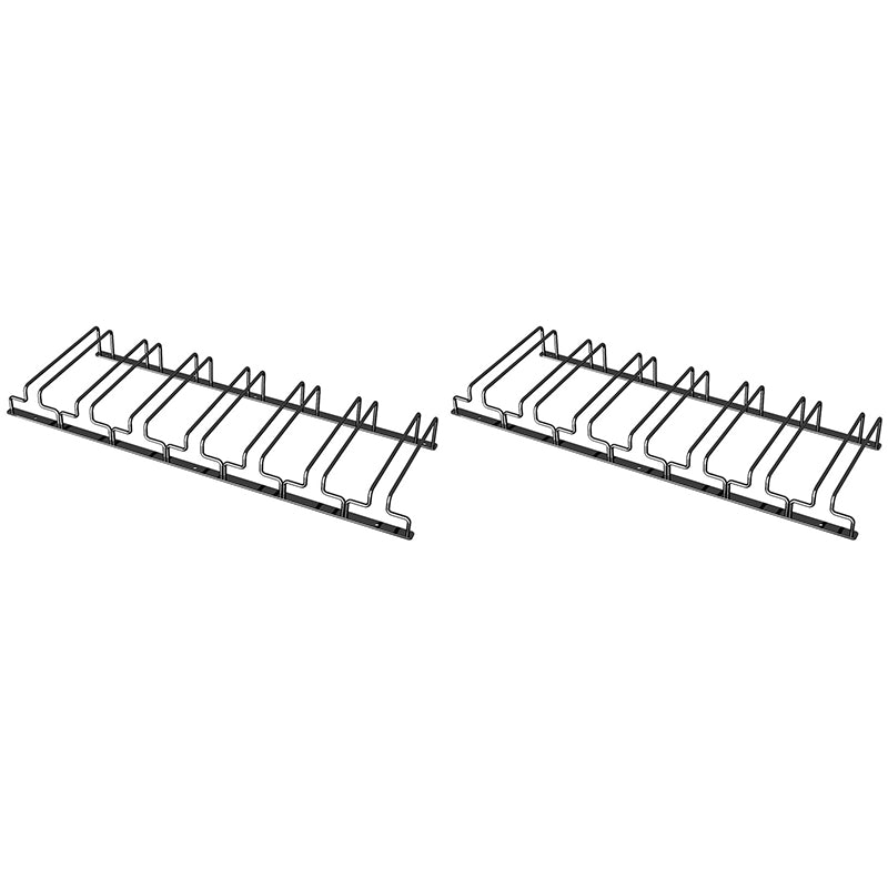 Contemporary Metal Wine Glass Rack Hanging Glass & Stemware Holder in Black