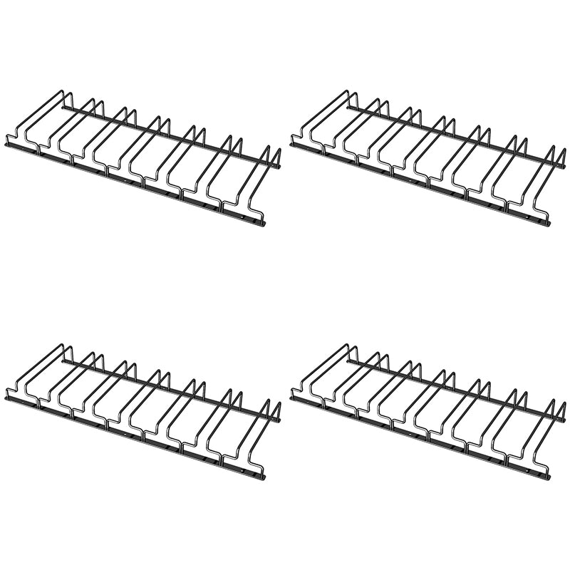 Contemporary Metal Wine Glass Rack Hanging Glass & Stemware Holder in Black