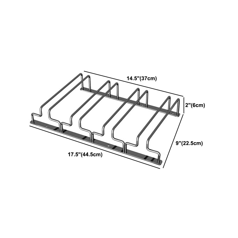 Contemporary Metal Wine Glass Rack Hanging Glass & Stemware Holder in Black