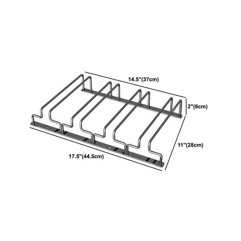 Contemporary Metal Wine Glass Rack Hanging Glass & Stemware Holder in Black