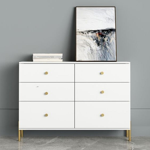 Modern Engineered Wood Sideboard Simple White Buffet Table with Drawer for Dining Room