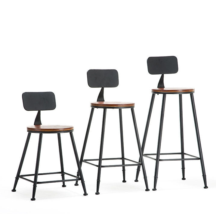 Industrial 1/2/3 Pieces Solid Wood Bar Table Set Round Counter Set