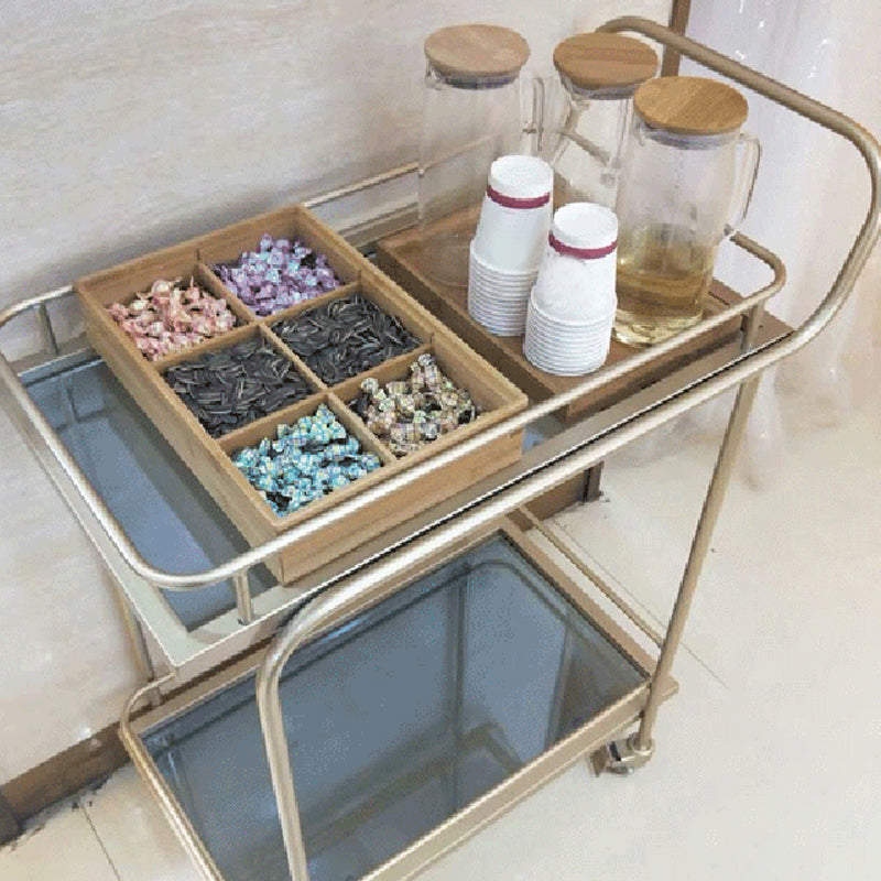 32.28" High Modern Style Prep Table Rolling Stone Prep Table for Dining Room