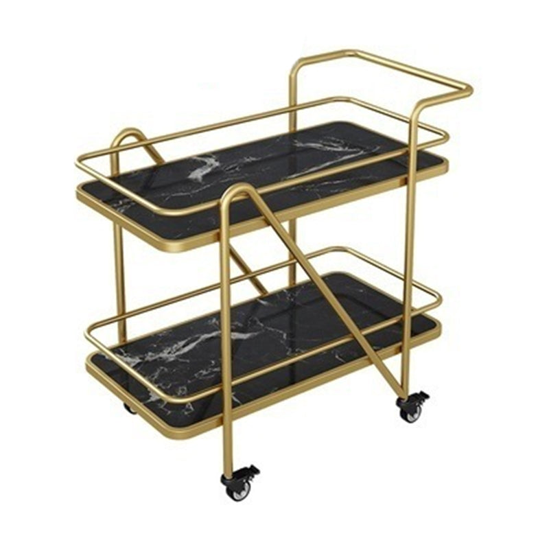 29.92" High Rolling Modern Prep Table Stone Prep Table for Dining Room