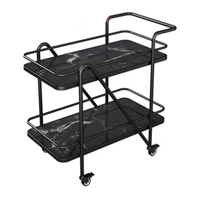 29.92" High Rolling Modern Prep Table Stone Prep Table for Dining Room