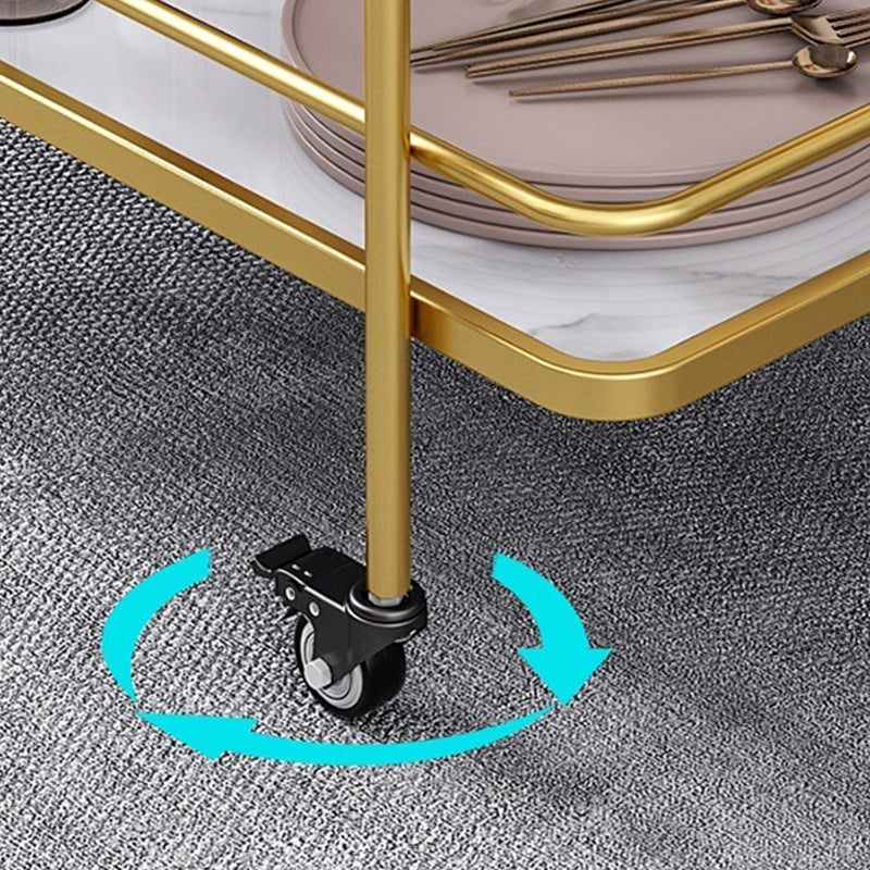 29.92" High Rolling Modern Prep Table Stone Prep Table for Dining Room