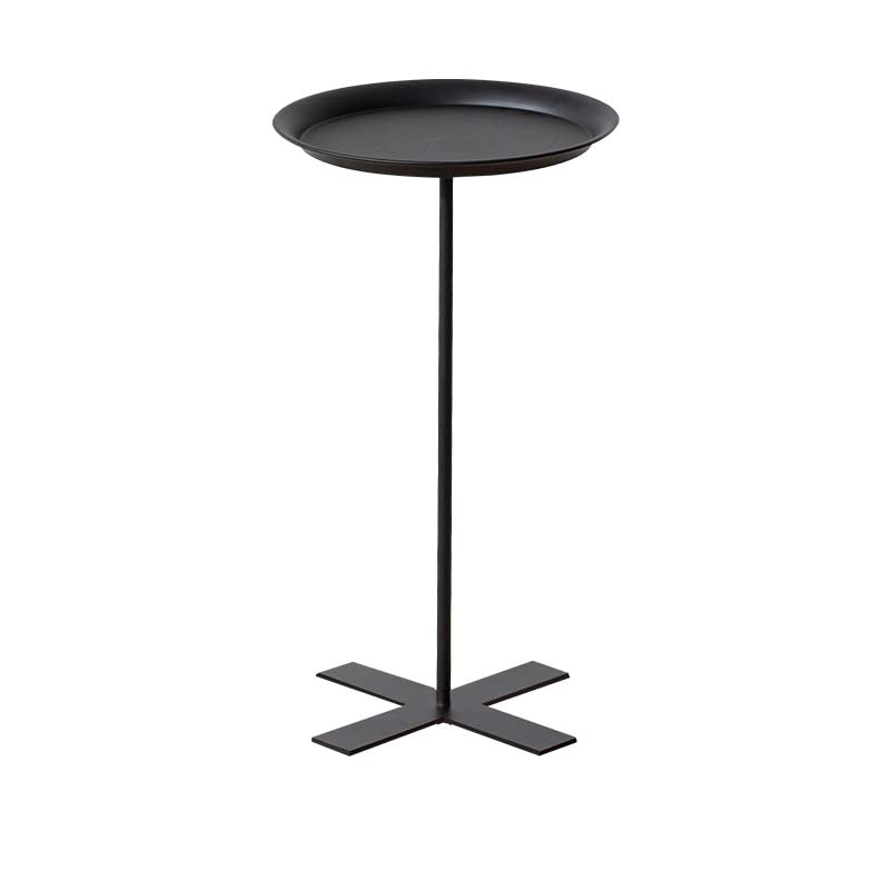 Round Pedestal Mid-Century End Table Minimalist Side End Table