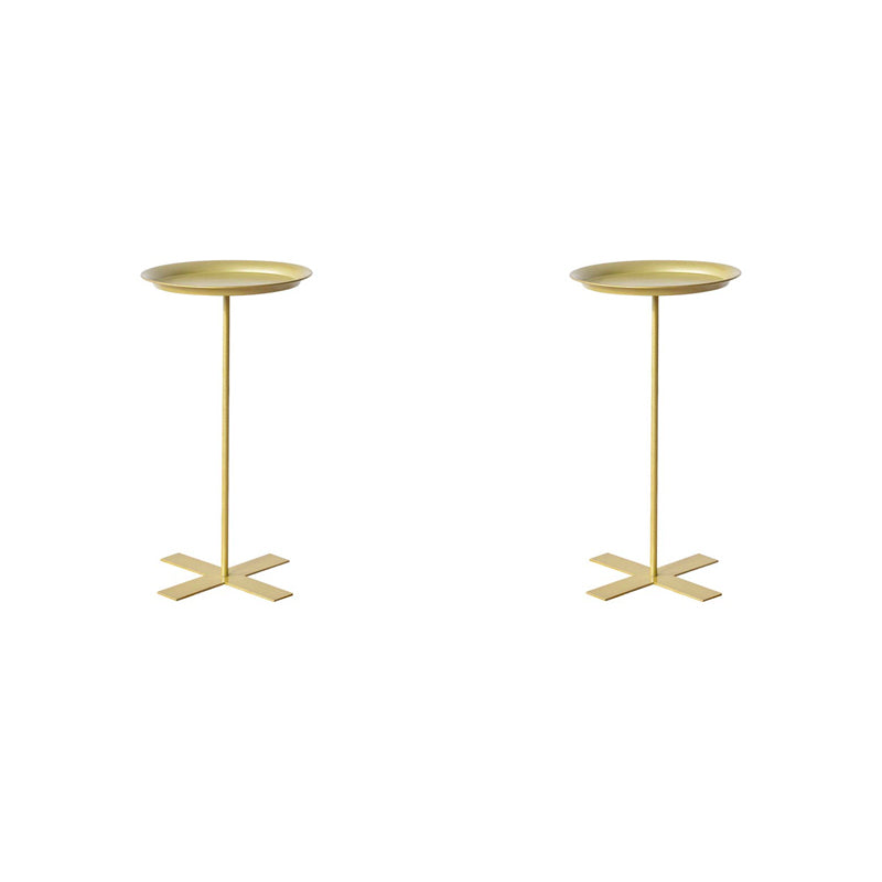 Round Pedestal Mid-Century End Table Minimalist Side End Table