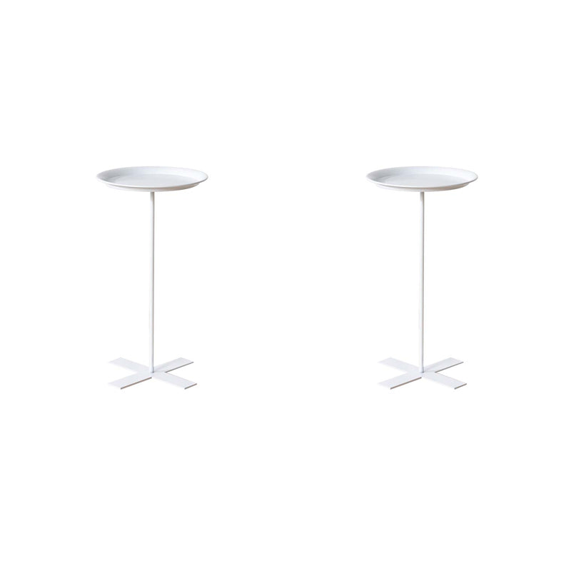 Round Pedestal Mid-Century End Table Minimalist Side End Table
