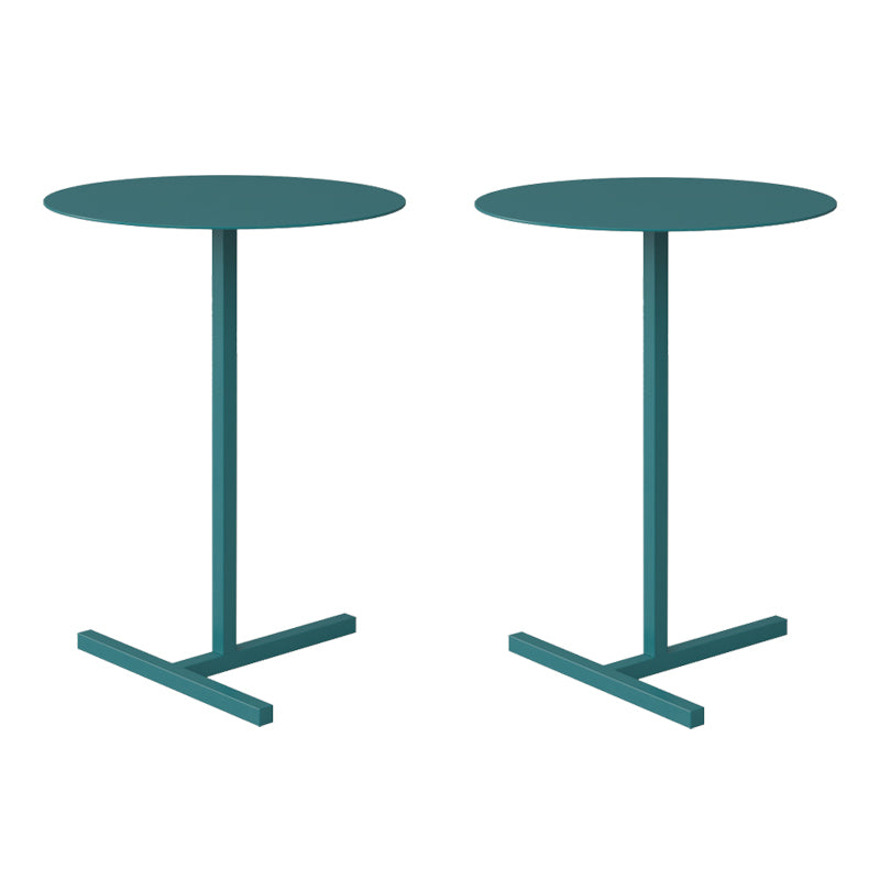 Mid-Century Round Side End Table Pedestal End Table for Living Room