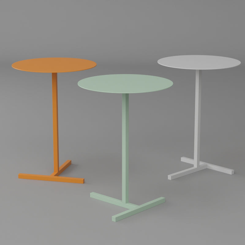 Mid-Century Round Side End Table Pedestal End Table for Living Room