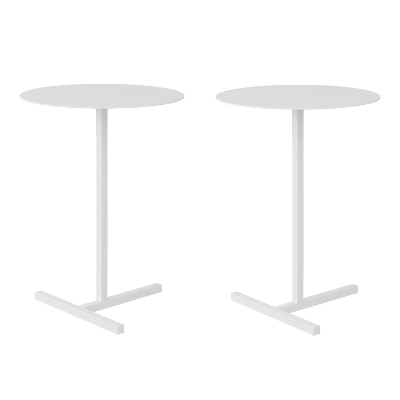 Mid-Century Round Side End Table Pedestal End Table for Living Room