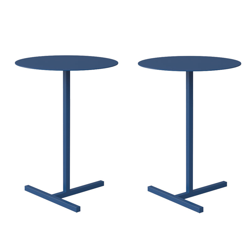 Mid-Century Round Side End Table Pedestal End Table for Living Room