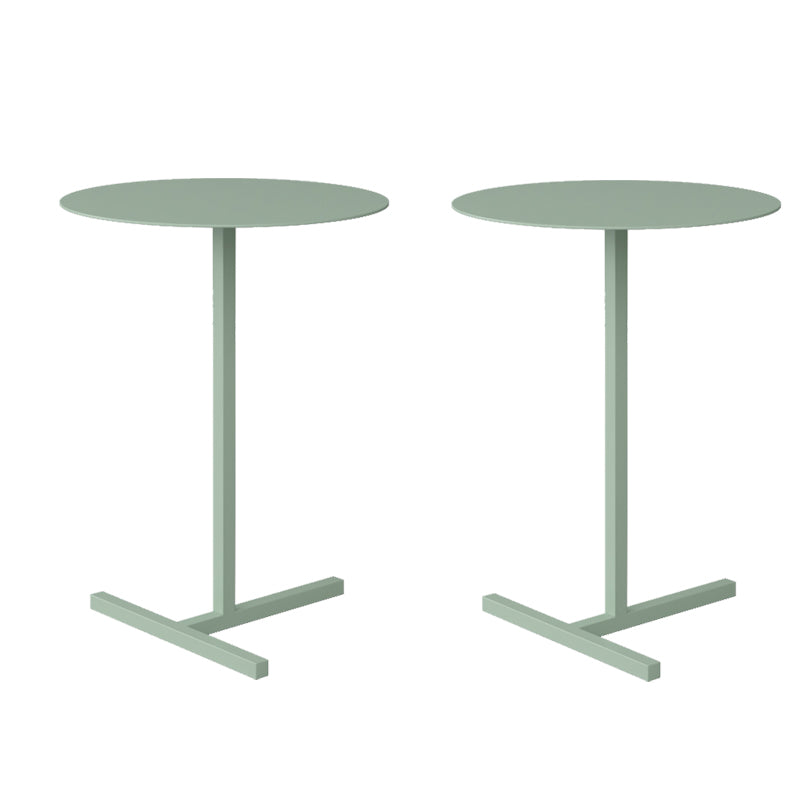 Mid-Century Round Side End Table Pedestal End Table for Living Room