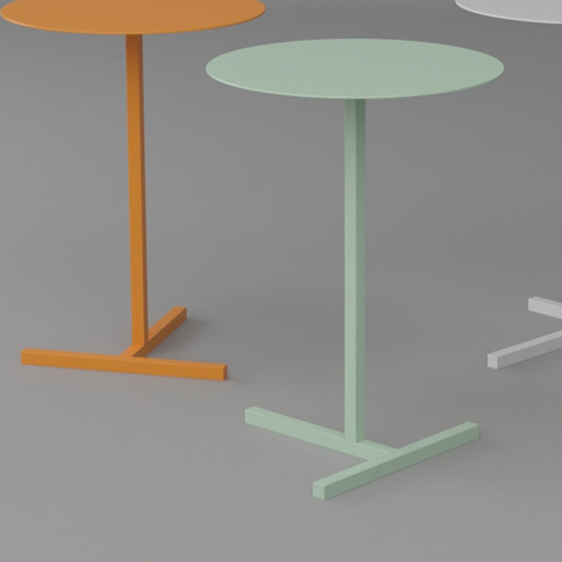 Mid-Century Round Side End Table Pedestal End Table for Living Room