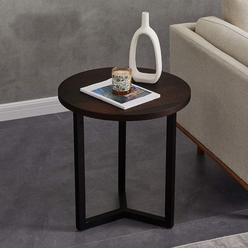 Round Wood Side Table Nordic Style Side Table for Living Room