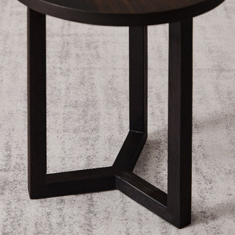 Round Wood Side Table Nordic Style Side Table for Living Room