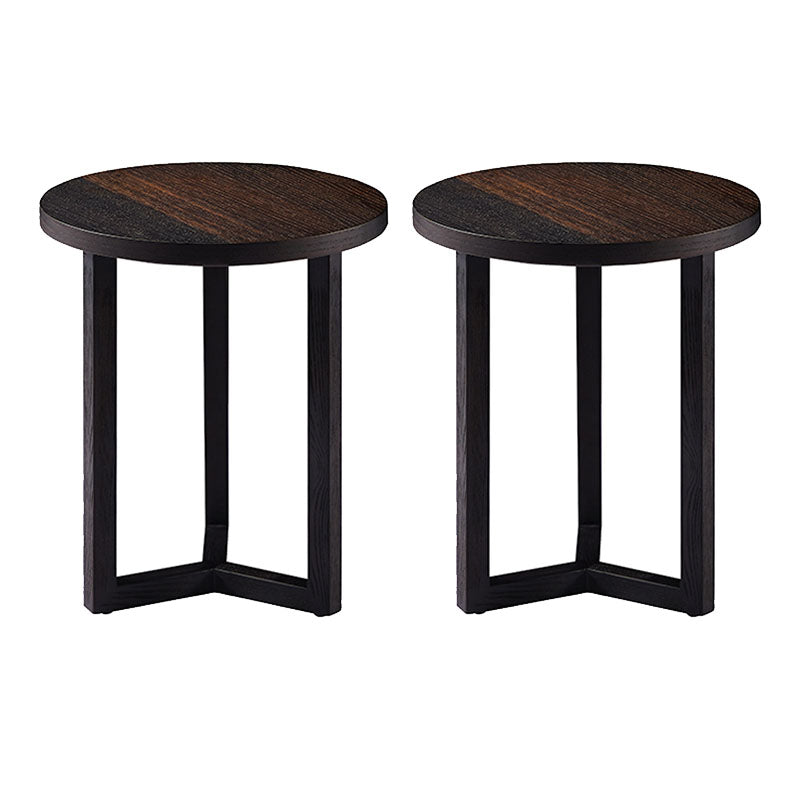 Round Wood Side Table Nordic Style Side Table for Living Room