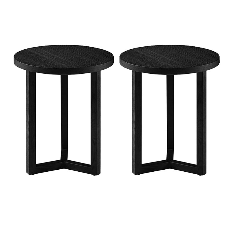 Round Wood Side Table Nordic Style Side Table for Living Room