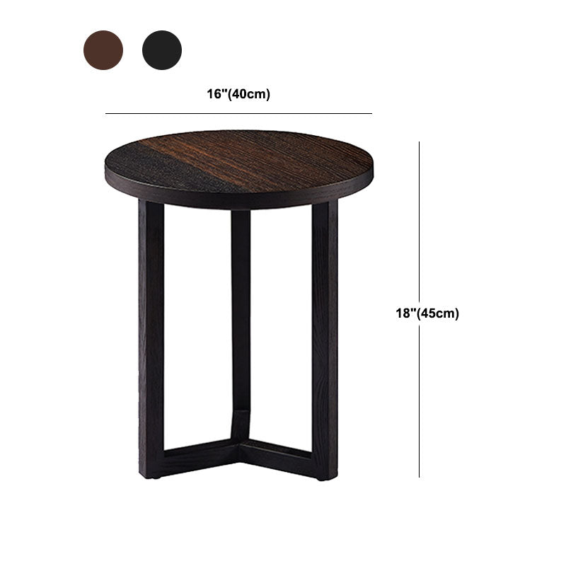 Round Wood Side Table Nordic Style Side Table for Living Room