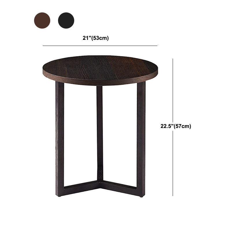Round Wood Side Table Nordic Style Side Table for Living Room