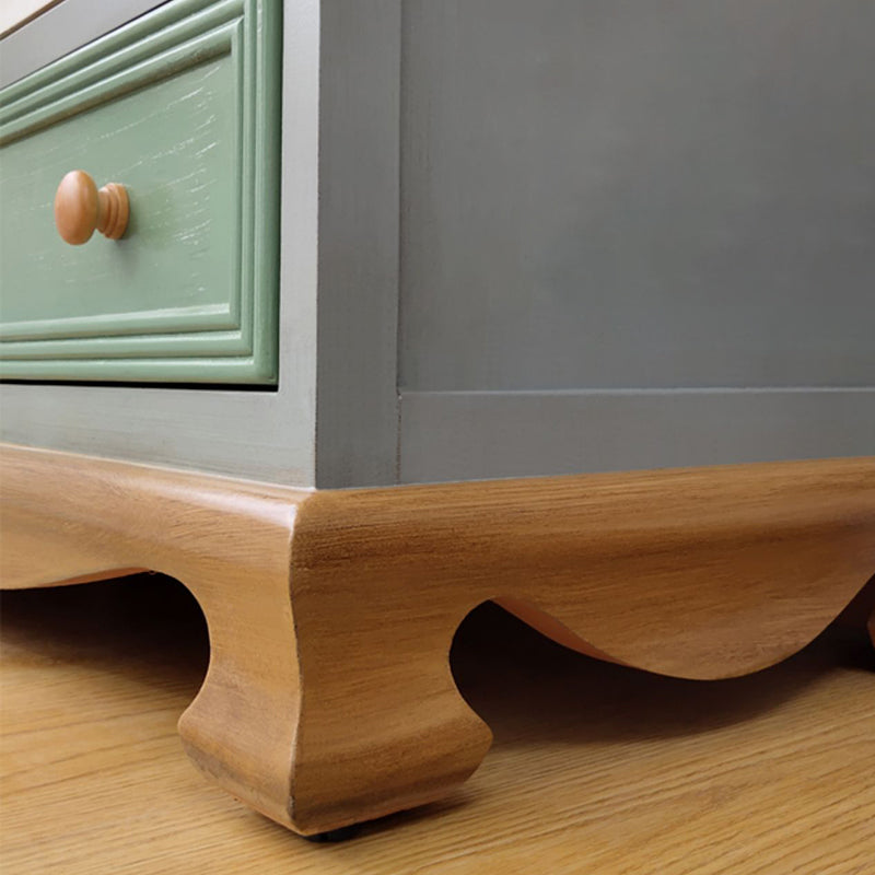 3.3"/55.9" Tall Wooden Chest, Rectangle Accent Cabinet with Drawers