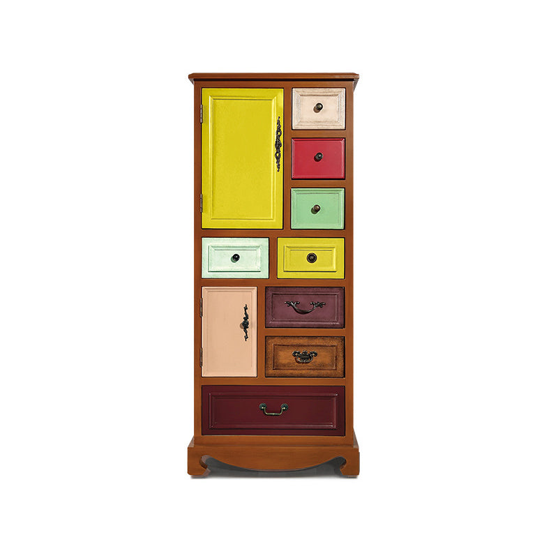 3.3"/55.9" Tall Wooden Chest, Rectangle Accent Cabinet with Drawers